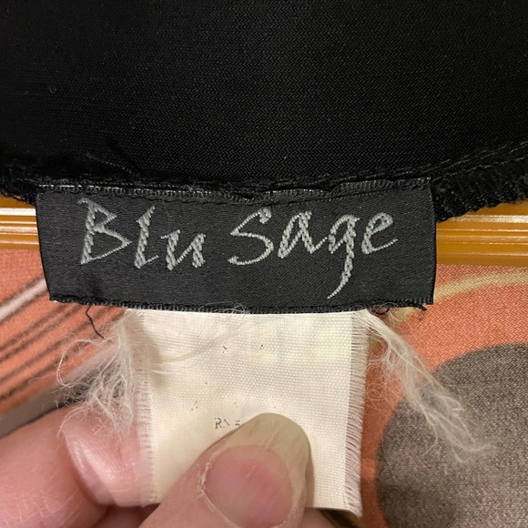 Sage Blu Vintage Rust Orange Black Cream Dress Size Medium M - Picture 10 of 10